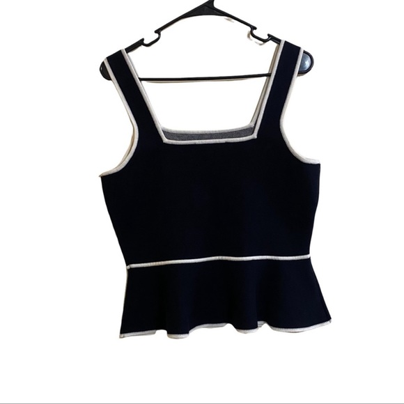 Tommy Hilfiger Black Peplum Sweater Tank | Size M - Picture 2 of 4